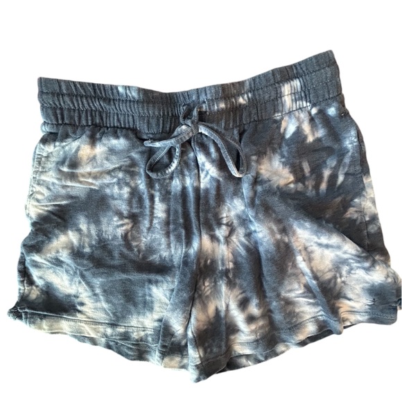 Danskin blue and white tie-dye cotton/poly blend shorts - small - Picture 1 of 8